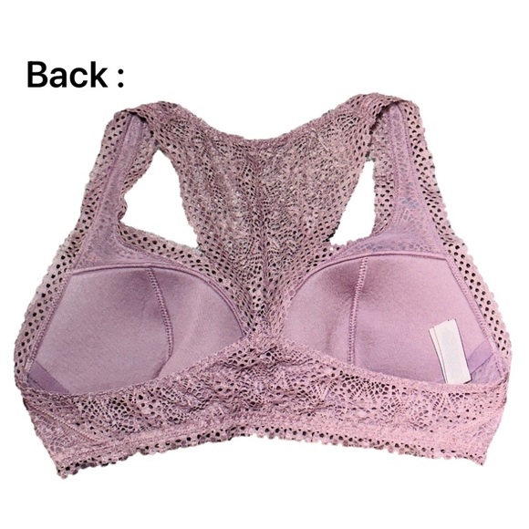 Victoria's Secret PURPLE Lace Lined Racerback Bralette Bra - size Small✨ - Picture 3 of 6